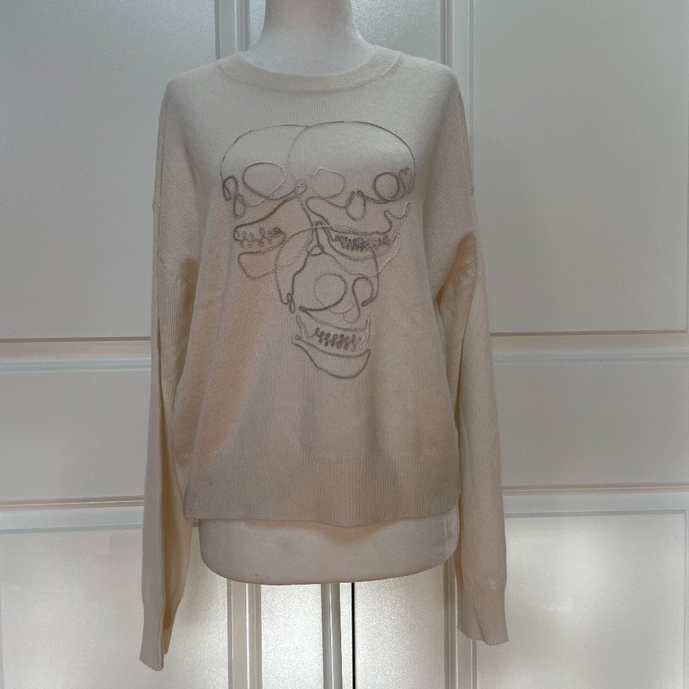 Skull Cashmere Embroidered Cashmere Sweater